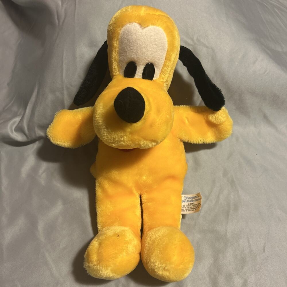 Vintage Disney Store PLUTO Dog Puppy Plush Stuffed Animal Hand Puppet; Retired